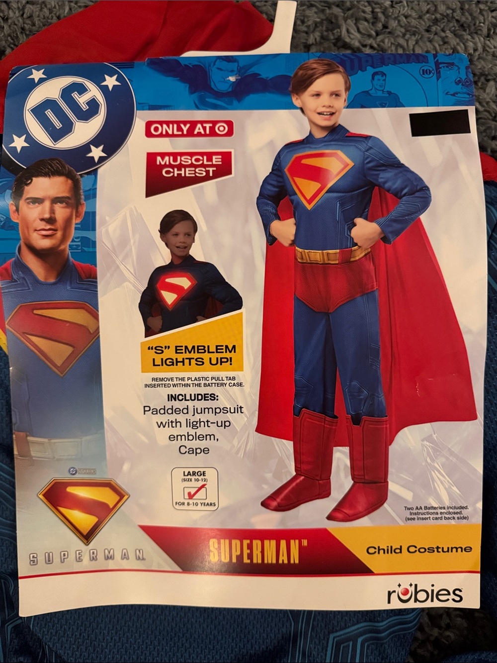 Rubie's Superman Muscle Chest Costume - Red, Blue, Gold